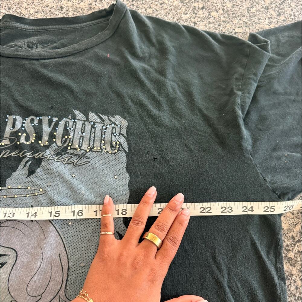 Boys Lie 'Angel Psychic' Rhinestone Oversized Graphic Tee - Picture 6 of 10
